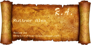 Ruttner Alex névjegykártya